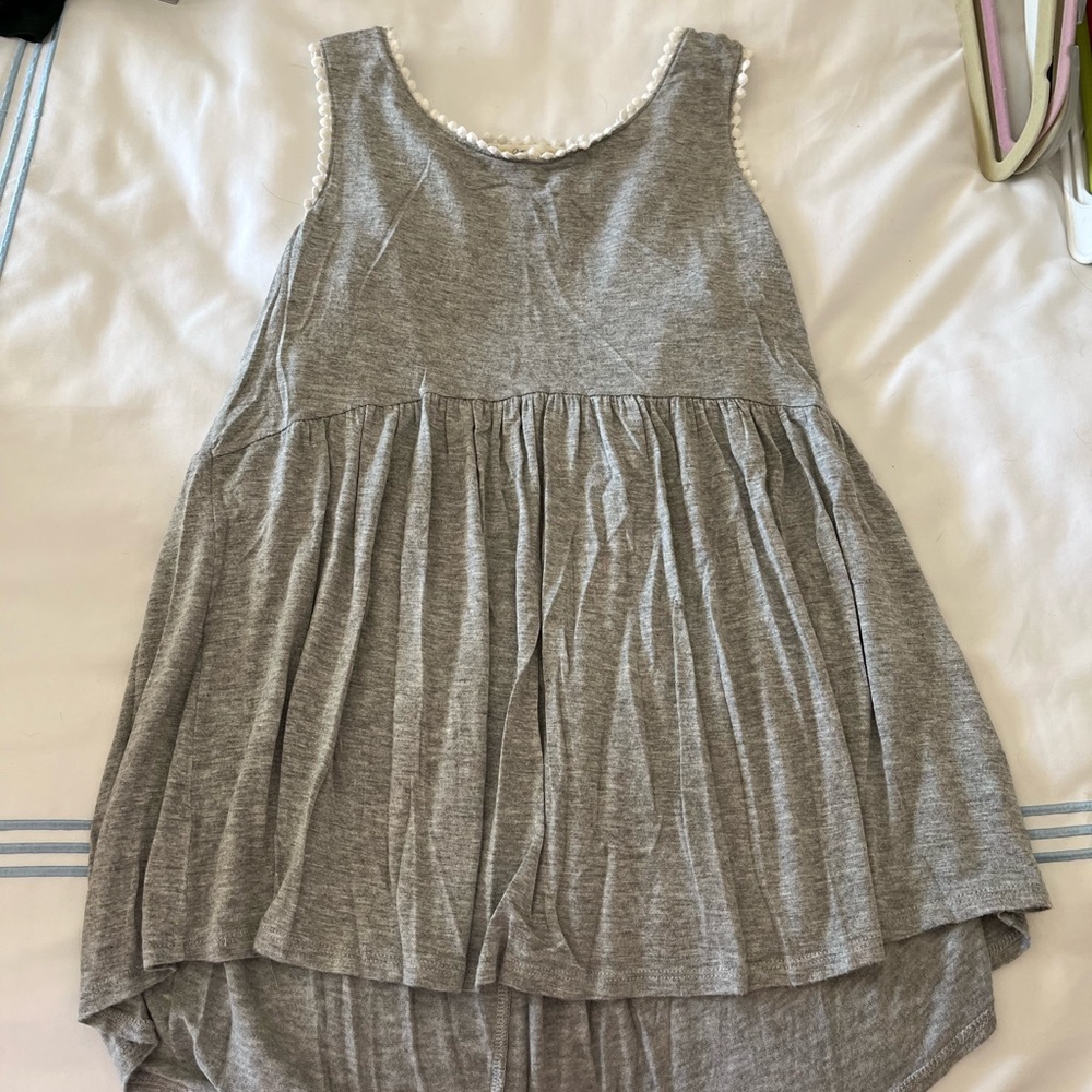Grey Flowy Boutique Top